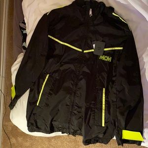 MCM Parka Jacket Black Neon